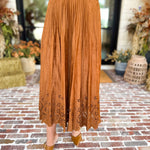 Current Air - Chestnut Fleur Suede Midi Skirt-410 Shorts/Skirts-CURRENT AIR CLOTHING-July & June Women's Fashion Boutique Located in San Antonio, Texas