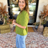 The Brunch Blouse - Avocado-200 Fashion Blouses-ENTRO-July & June Women's Fashion Boutique Located in San Antonio, Texas