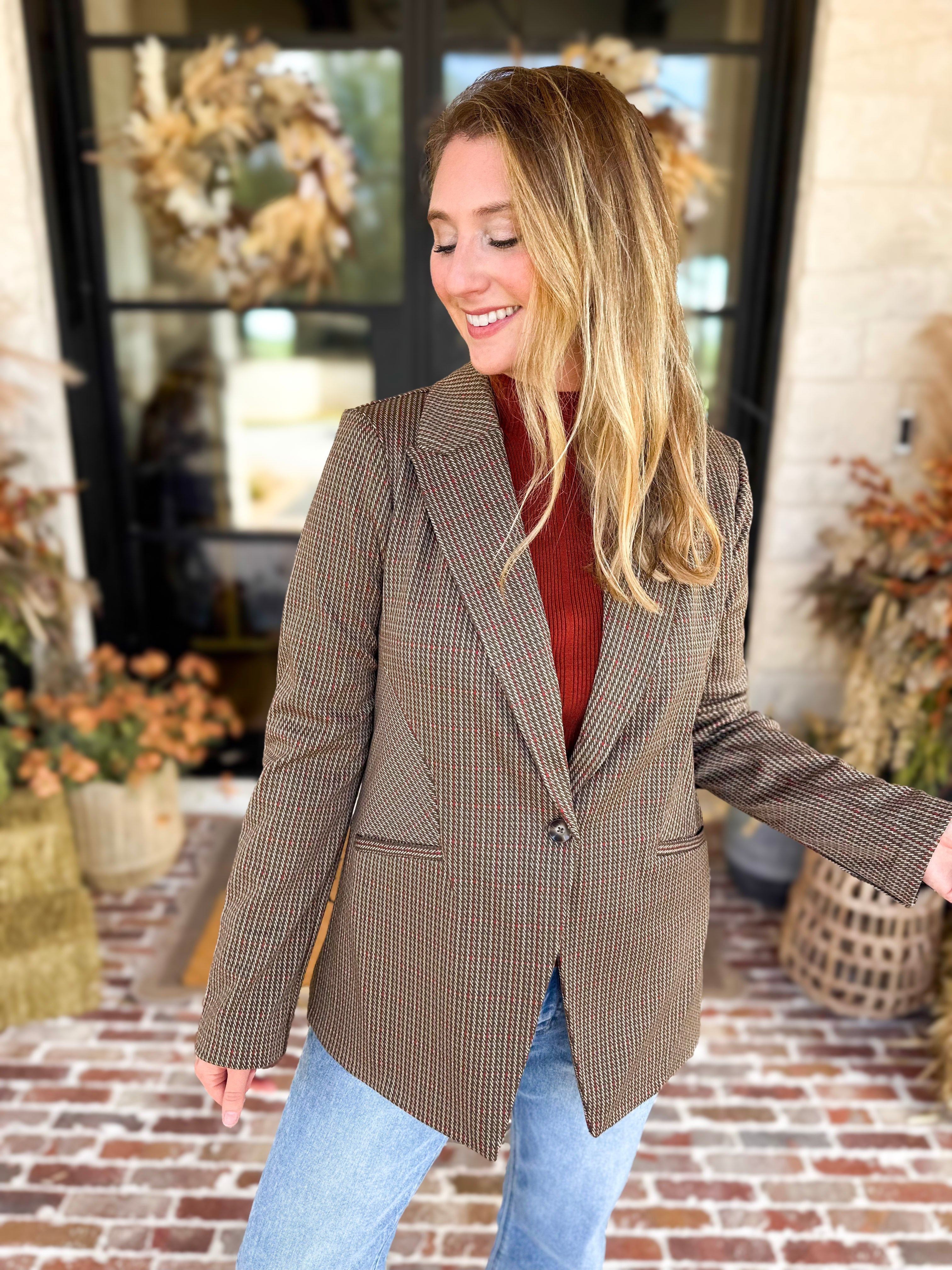 Liverpool - Down To Business Blazer-600 Outerwear-LIVERPOOL JEANS COMPANY-July & June Women's Fashion Boutique Located in San Antonio, Texas