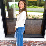 Liverpool - Feminine Ruffle Cardigan-230 Sweaters/Cardis-LIVERPOOL JEANS COMPANY-July & June Women's Fashion Boutique Located in San Antonio, Texas