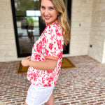 The Anderson Blouse - Red-200 Fashion Blouses-POLOGRAM-July & June Women's Fashion Boutique Located in San Antonio, Texas