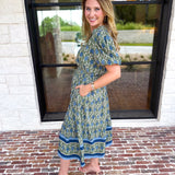 Mary Square - Lainey Midi Dress - Olive-500 Midi-MARY SQUARE-July & June Women's Fashion Boutique Located in San Antonio, Texas