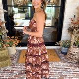 The Lexie Autumn Floral Midi Dress-500 Midi-STRUT & BOLT-July & June Women's Fashion Boutique Located in San Antonio, Texas
