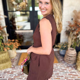 Weekend Plans Ric Rac Mini Dress - Brown-510 Mini-ENTRO-July & June Women's Fashion Boutique Located in San Antonio, Texas