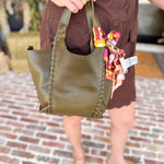 Belinda Tote Bag - Olive-130 Accessories-MELIE BIANCO-July & June Women's Fashion Boutique Located in San Antonio, Texas