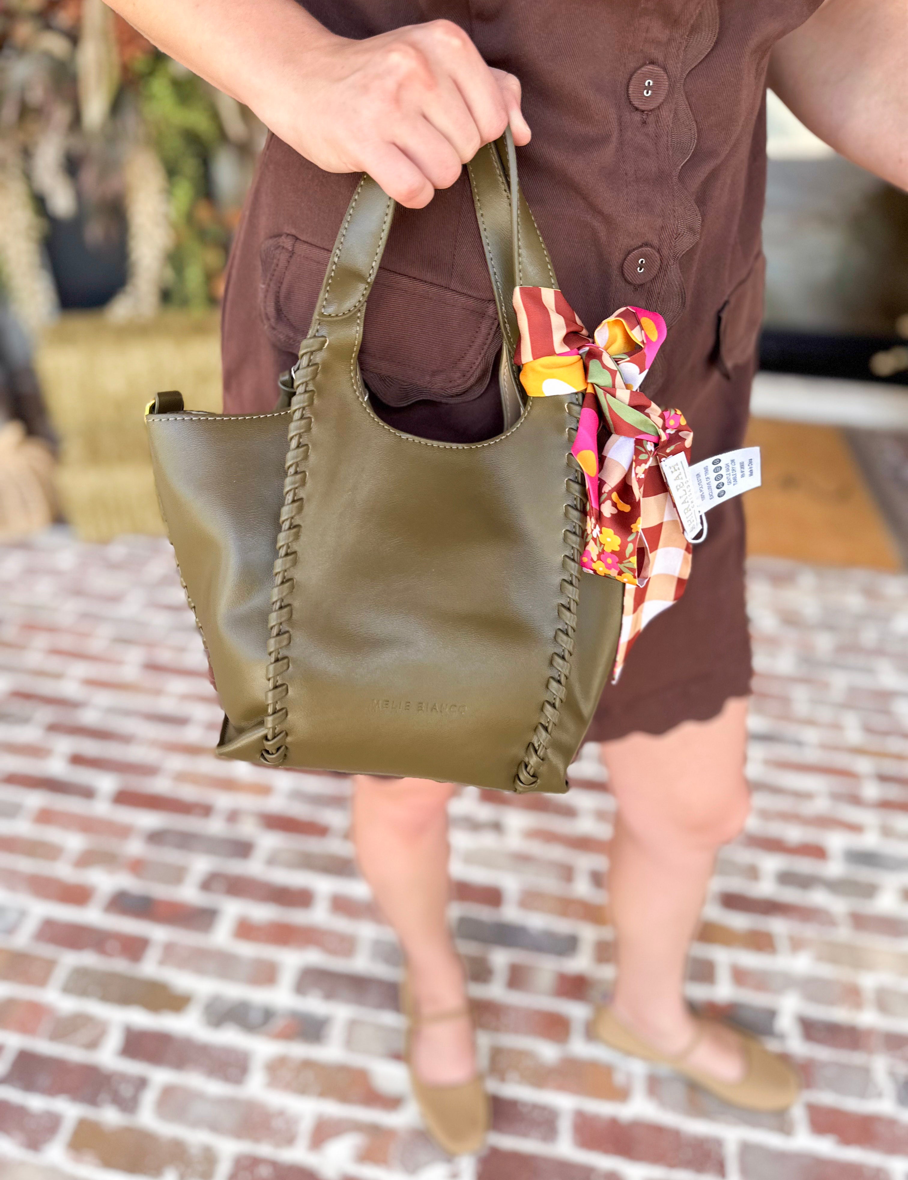 Belinda Tote Bag - Olive-130 Accessories-MELIE BIANCO-July & June Women's Fashion Boutique Located in San Antonio, Texas