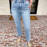 Vervet - High Rise Kick Flare Light Wash Jeans-400 Pants-VEVERT BY FLYING MONKEY-July & June Women's Fashion Boutique Located in San Antonio, Texas