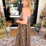 Floral & Stripes Strapless Maxi Dress-500 Midi-TCEC-July & June Women's Fashion Boutique Located in San Antonio, Texas