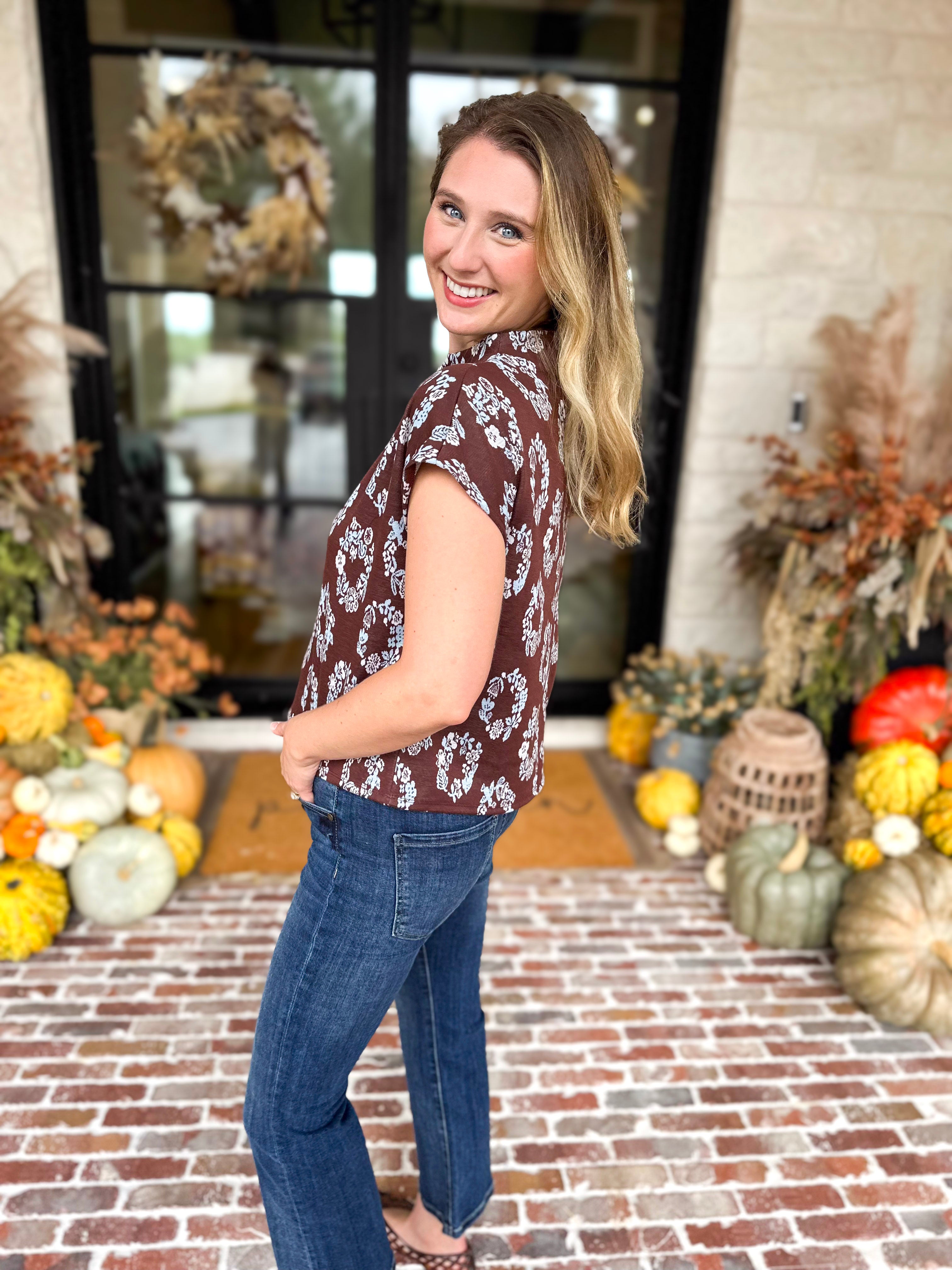 THML - Fall Muse Mock Neck Knit Top-230 Sweaters/Cardis-THML-July & June Women's Fashion Boutique Located in San Antonio, Texas