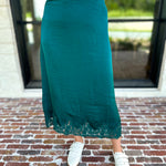 Fall Must Have Midi Skirt - Hunter Green-410 Shorts/Skirts-ENTRO-July & June Women's Fashion Boutique Located in San Antonio, Texas