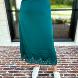 Fall Must Have Midi Skirt - Hunter Green-410 Shorts/Skirts-ENTRO-July & June Women's Fashion Boutique Located in San Antonio, Texas