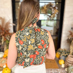 THML - Marigold Garden Sleevless Blouse-200 Fashion Blouses-THML-July & June Women's Fashion Boutique Located in San Antonio, Texas