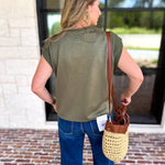 Chic Essentials Top - Olive-210 Casual Blouses-ENTRO-July & June Women's Fashion Boutique Located in San Antonio, Texas