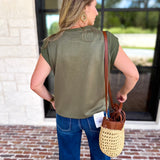 Chic Essentials Top - Olive-210 Casual Blouses-ENTRO-July & June Women's Fashion Boutique Located in San Antonio, Texas