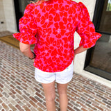 Mary Square - Jessica Blouse - Samba Garden-200 Fashion Blouses-MARY SQUARE-July & June Women's Fashion Boutique Located in San Antonio, Texas