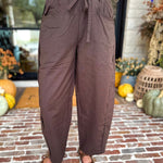 Cotton Barrel Utility Pant - Coffee Bean-400 Pants-MONO B-July & June Women's Fashion Boutique Located in San Antonio, Texas