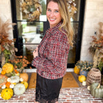 Liverpool - Wine Country Tweed & Fringe Jacket-600 Outerwear-LIVERPOOL JEANS COMPANY-July & June Women's Fashion Boutique Located in San Antonio, Texas