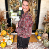 Liverpool - Wine Country Tweed & Fringe Jacket-600 Outerwear-LIVERPOOL JEANS COMPANY-July & June Women's Fashion Boutique Located in San Antonio, Texas