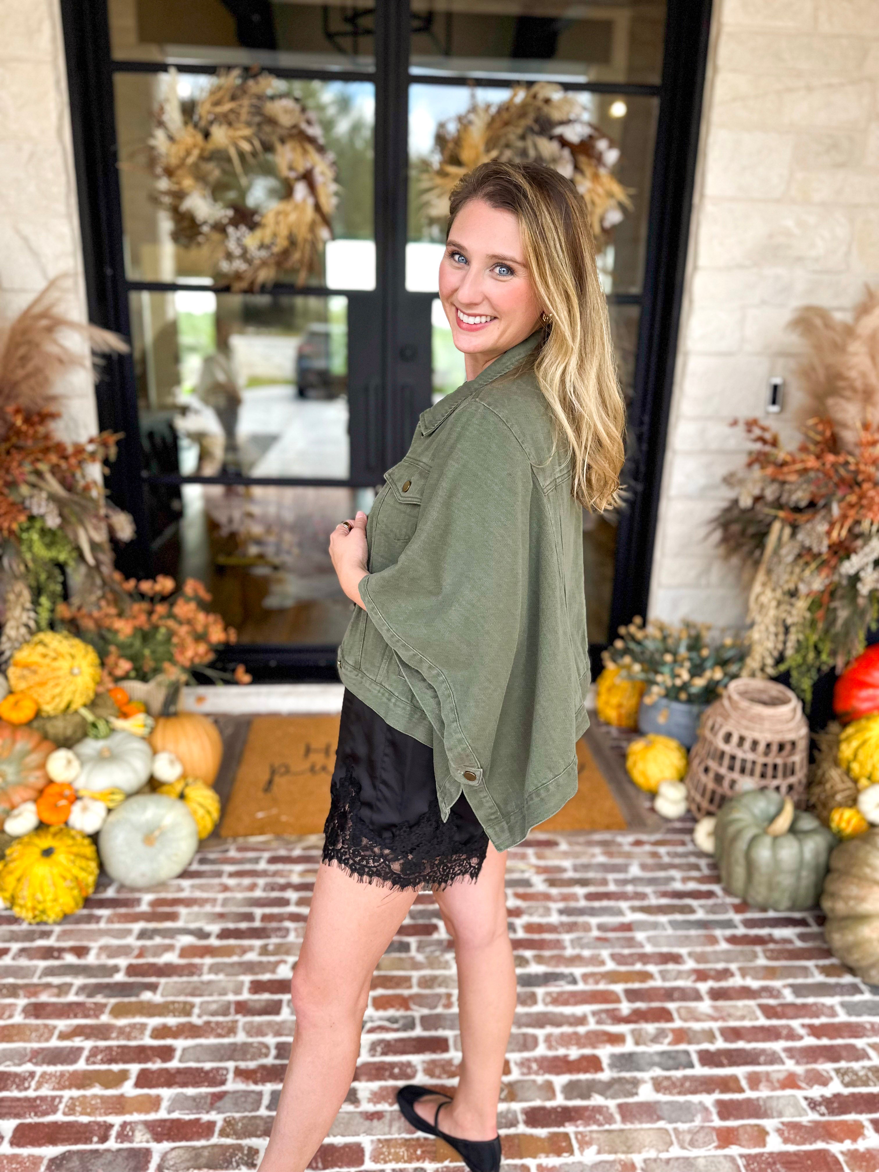 Wren Utility Jacket - Deep Olive-600 Outerwear-ENTRO-July & June Women's Fashion Boutique Located in San Antonio, Texas