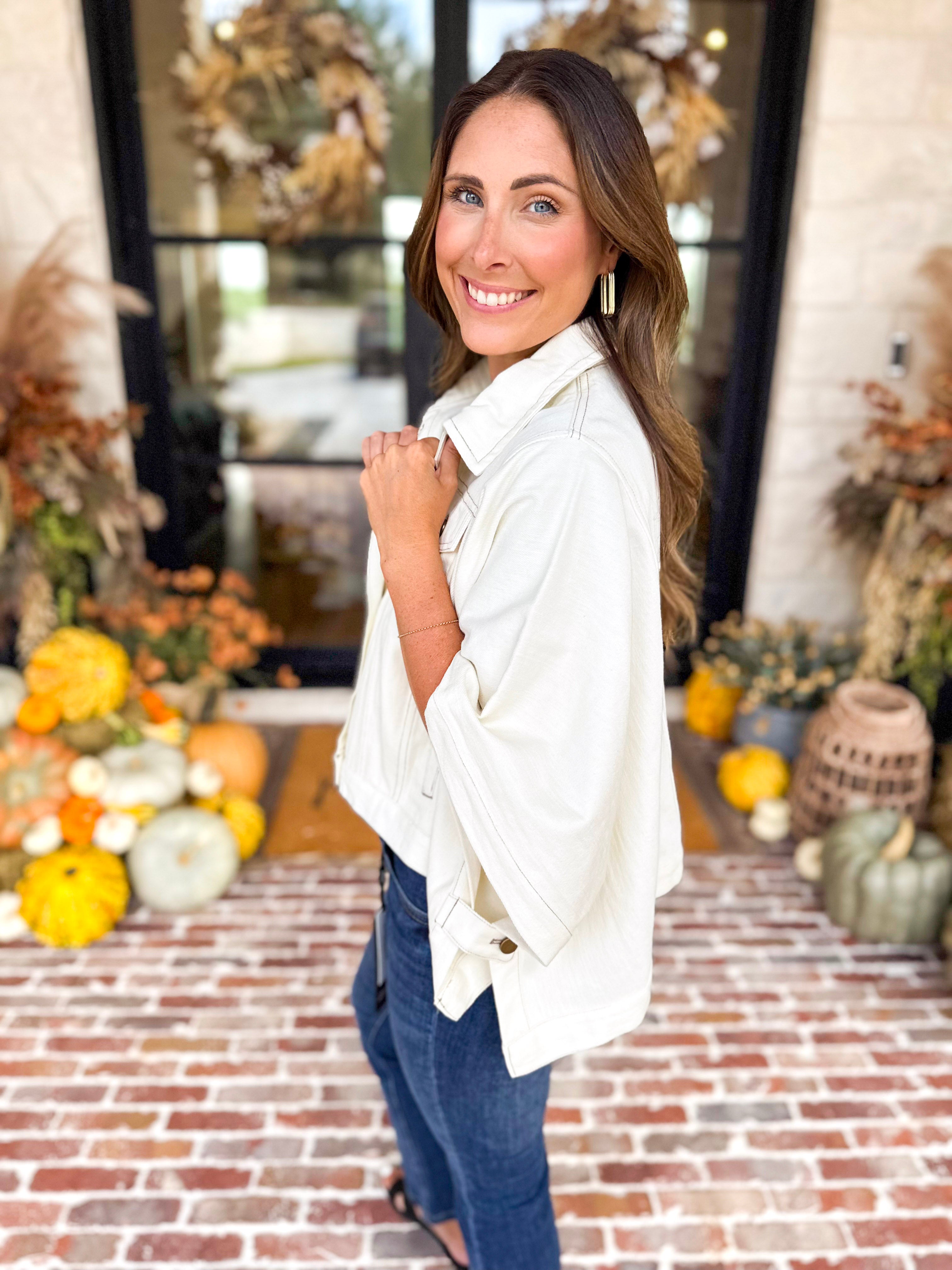 Wren Utility Jacket - Ecru-600 Outerwear-ENTRO-July & June Women's Fashion Boutique Located in San Antonio, Texas