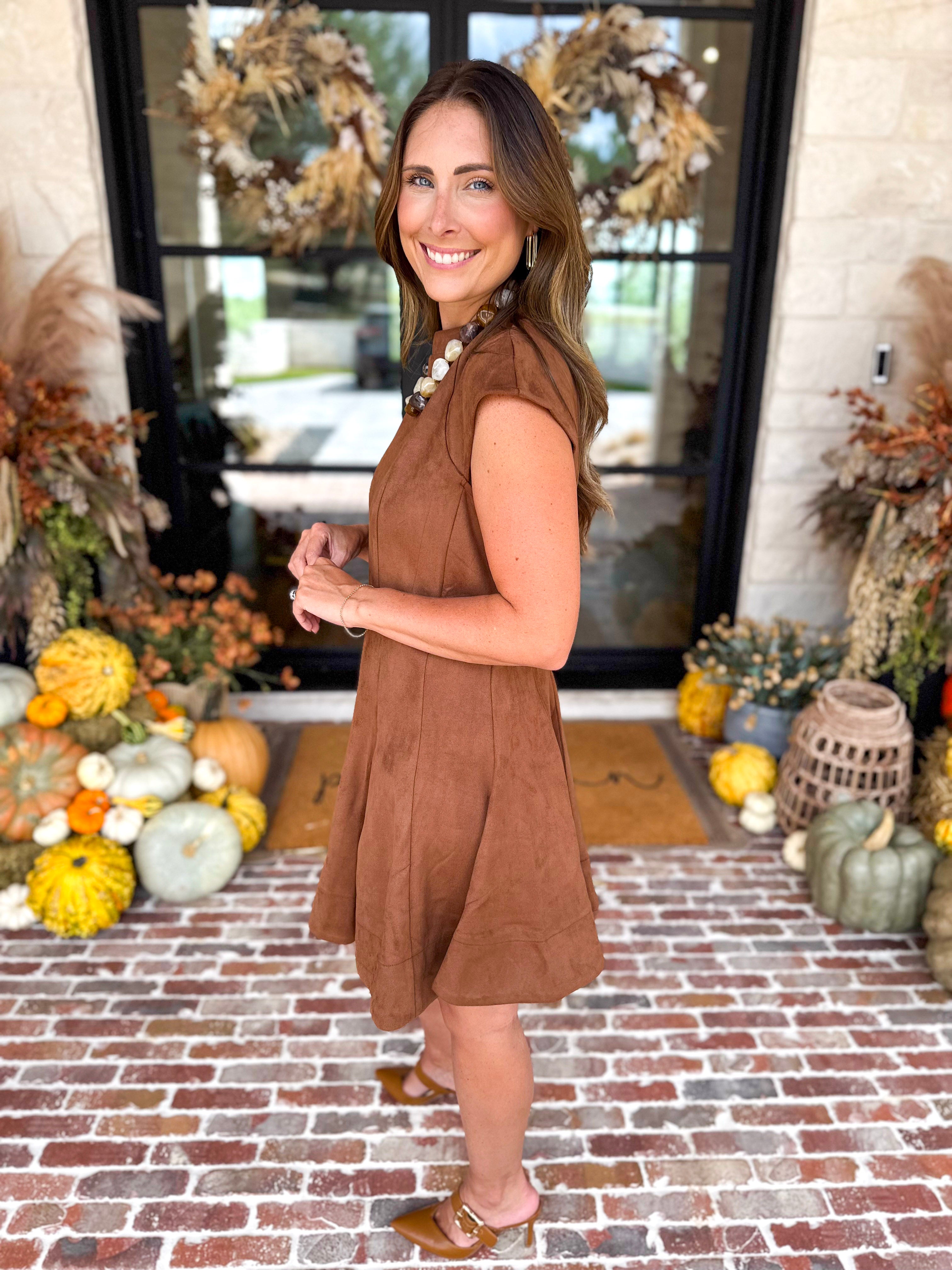 Monroe Suede Flirty Mini Dress-510 Mini-FATE-July & June Women's Fashion Boutique Located in San Antonio, Texas