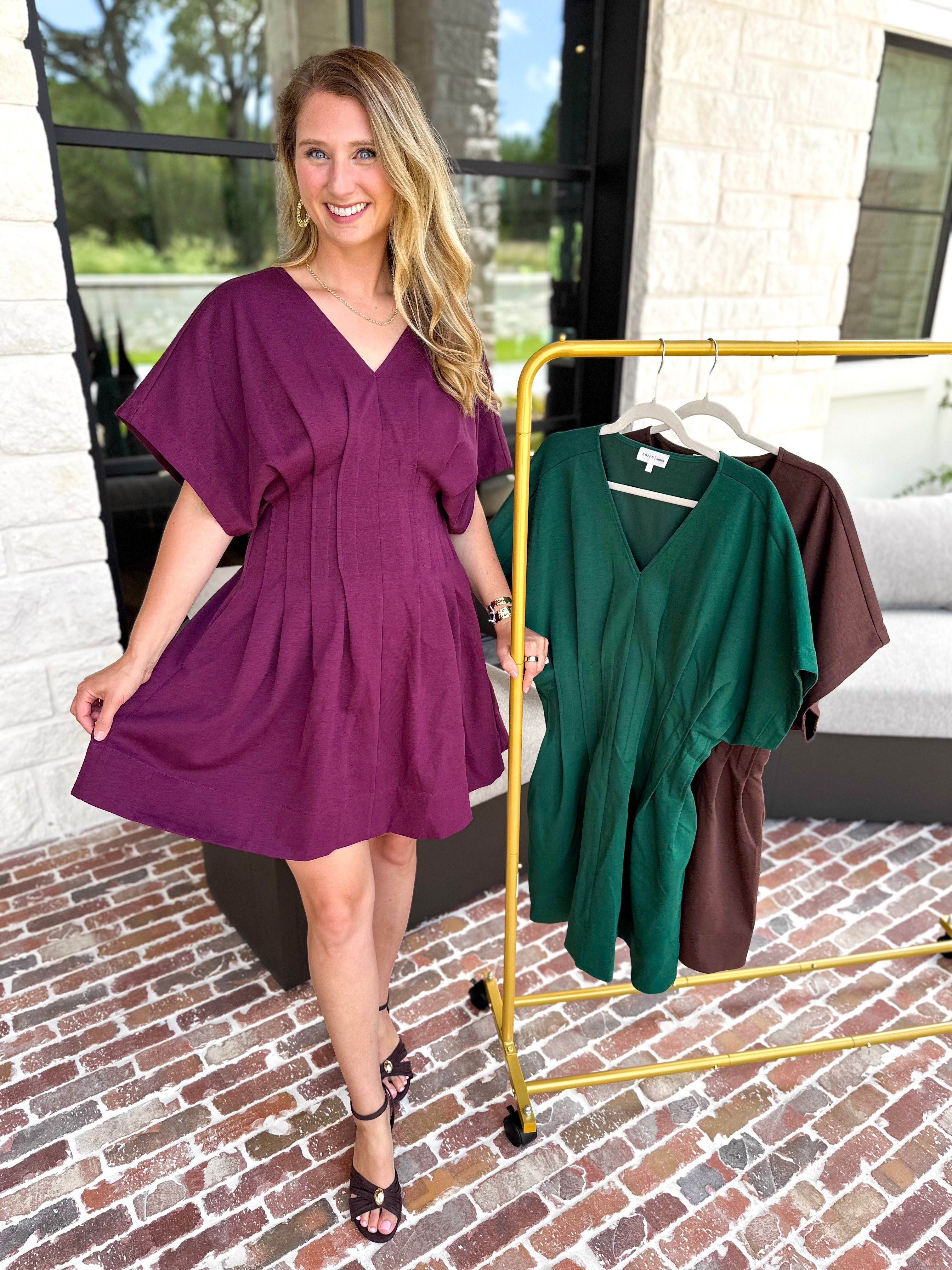 Elevated Chic Mini Dress - Plum-510 Mini-ENTRO-July & June Women's Fashion Boutique Located in San Antonio, Texas