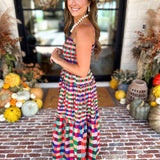 Always Vibrant Gingham Maxi Dress-500 Midi-TCEC-July & June Women's Fashion Boutique Located in San Antonio, Texas