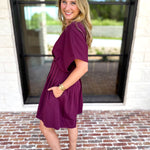 Elevated Chic Mini Dress - Plum-510 Mini-ENTRO-July & June Women's Fashion Boutique Located in San Antonio, Texas