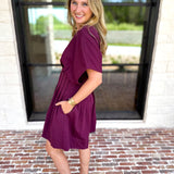 Elevated Chic Mini Dress - Plum-510 Mini-ENTRO-July & June Women's Fashion Boutique Located in San Antonio, Texas