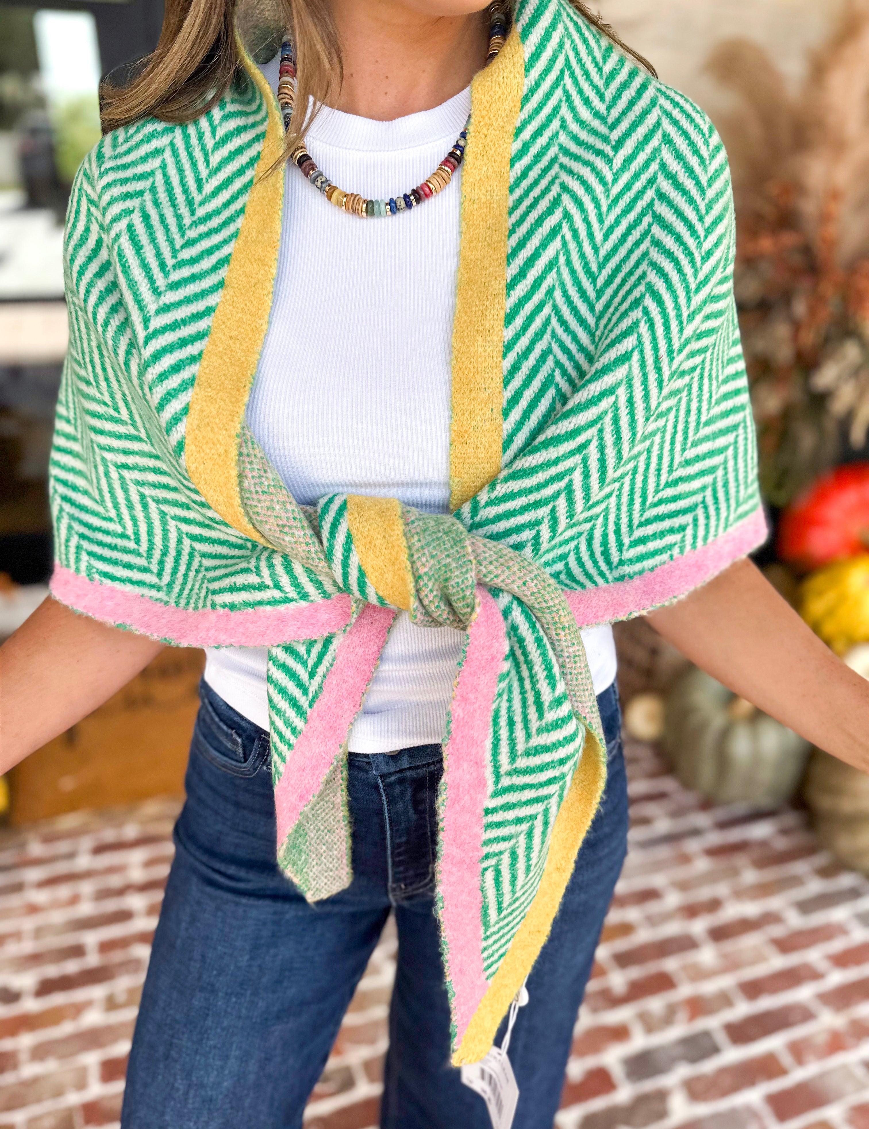 Ziggy Triangle Scarf - Green-130 Accessories-SHIRALEAH-July & June Women's Fashion Boutique Located in San Antonio, Texas