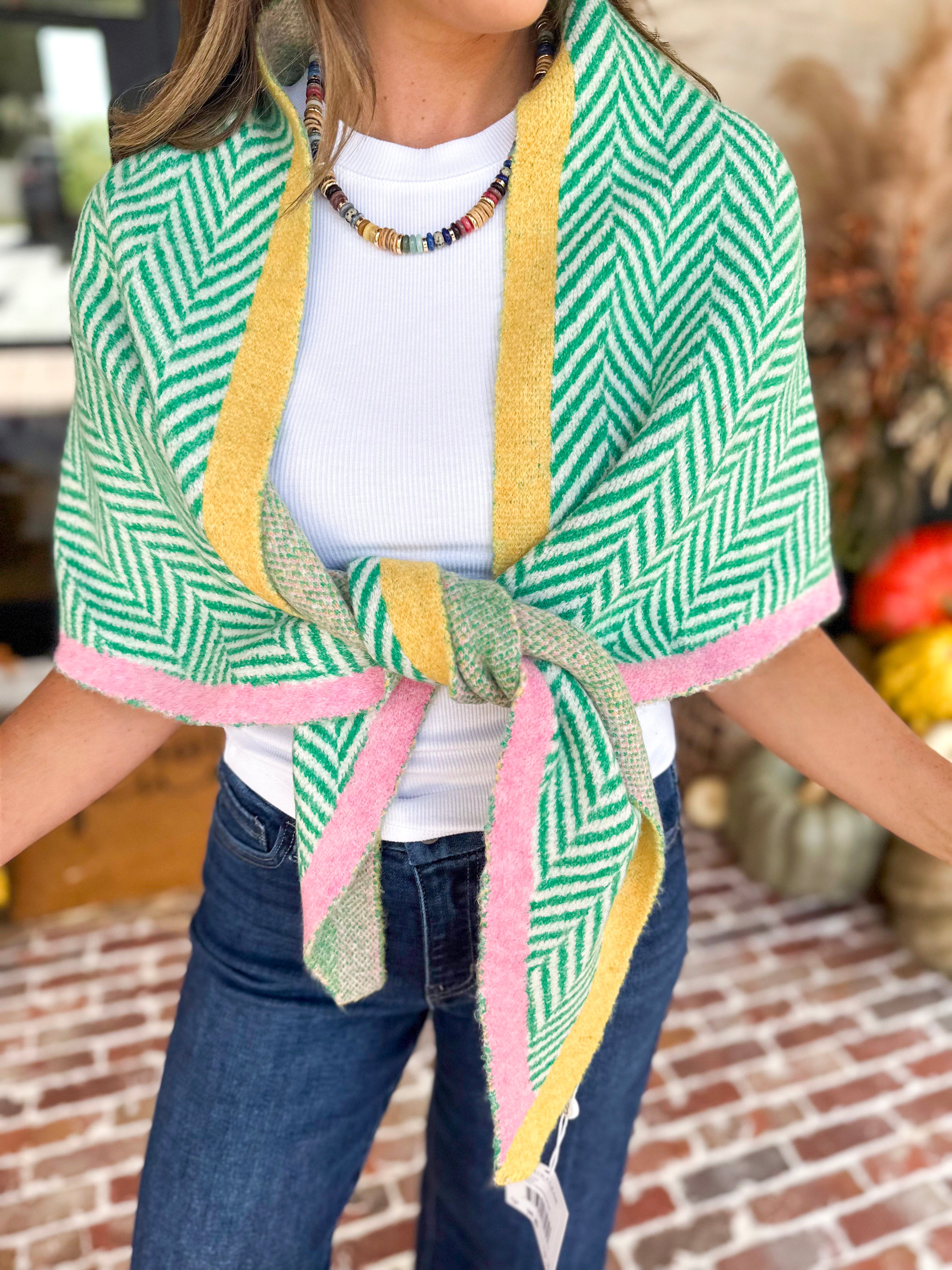 Ziggy Triangle Scarf - Green-130 Accessories-SHIRALEAH-July & June Women's Fashion Boutique Located in San Antonio, Texas