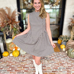 THML - Downtown Gingham Mini Dress-510 Mini-THML-July & June Women's Fashion Boutique Located in San Antonio, Texas