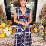 THML - Socialite Plaid Midi Dress-500 Midi-THML-July & June Women's Fashion Boutique Located in San Antonio, Texas