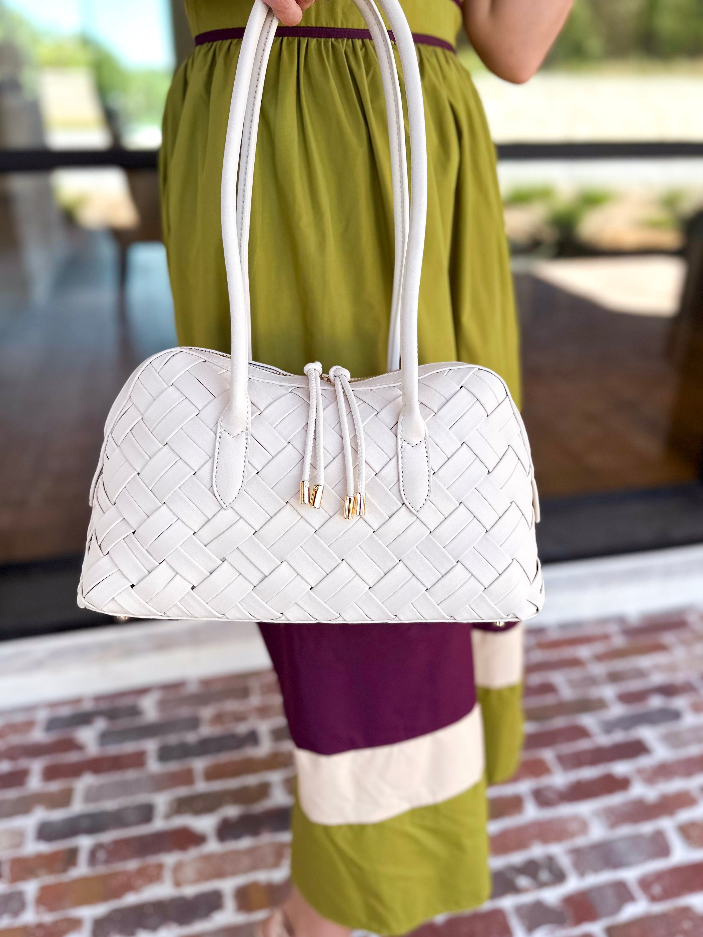 Lotus Shoulder Bag - Oatmilk-130 ACCESSORIES-Moda Luxe-July & June Women's Fashion Boutique Located in San Antonio, Texas