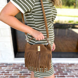 Fringe Crossbody Purse - Hazelnut-130 ACCESSORIES-Moda Luxe-July & June Women's Fashion Boutique Located in San Antonio, Texas