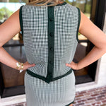Weekend Vibes Gingham Set - Hunter Green-300 Athleisure/Lounge-ENTRO-July & June Women's Fashion Boutique Located in San Antonio, Texas