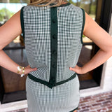 Weekend Vibes Gingham Set - Hunter Green-300 Athleisure/Lounge-ENTRO-July & June Women's Fashion Boutique Located in San Antonio, Texas