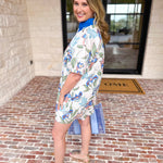 Blue Paisley Mini Dress-510 Mini-ENTRO-July & June Women's Fashion Boutique Located in San Antonio, Texas