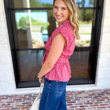 Girls Night Out Blouse - Mauve Rust-200 Fashion Blouses-ENTRO-July & June Women's Fashion Boutique Located in San Antonio, Texas