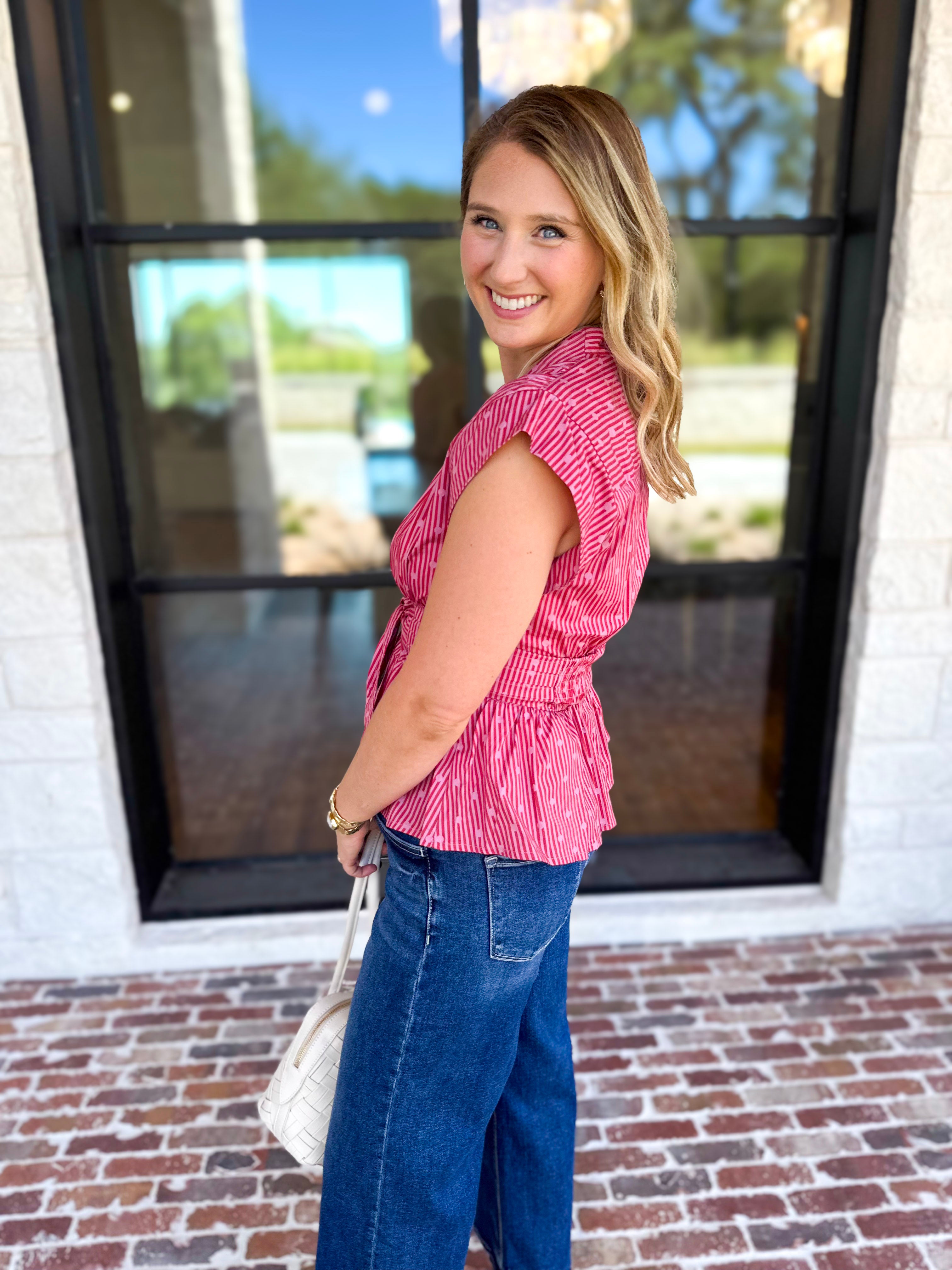Girls Night Out Blouse - Mauve Rust-200 Fashion Blouses-ENTRO-July & June Women's Fashion Boutique Located in San Antonio, Texas