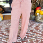 Cozy Time Lounge Set - Ballet Pink-300 Athleisure/Lounge-POLOGRAM-July & June Women's Fashion Boutique Located in San Antonio, Texas