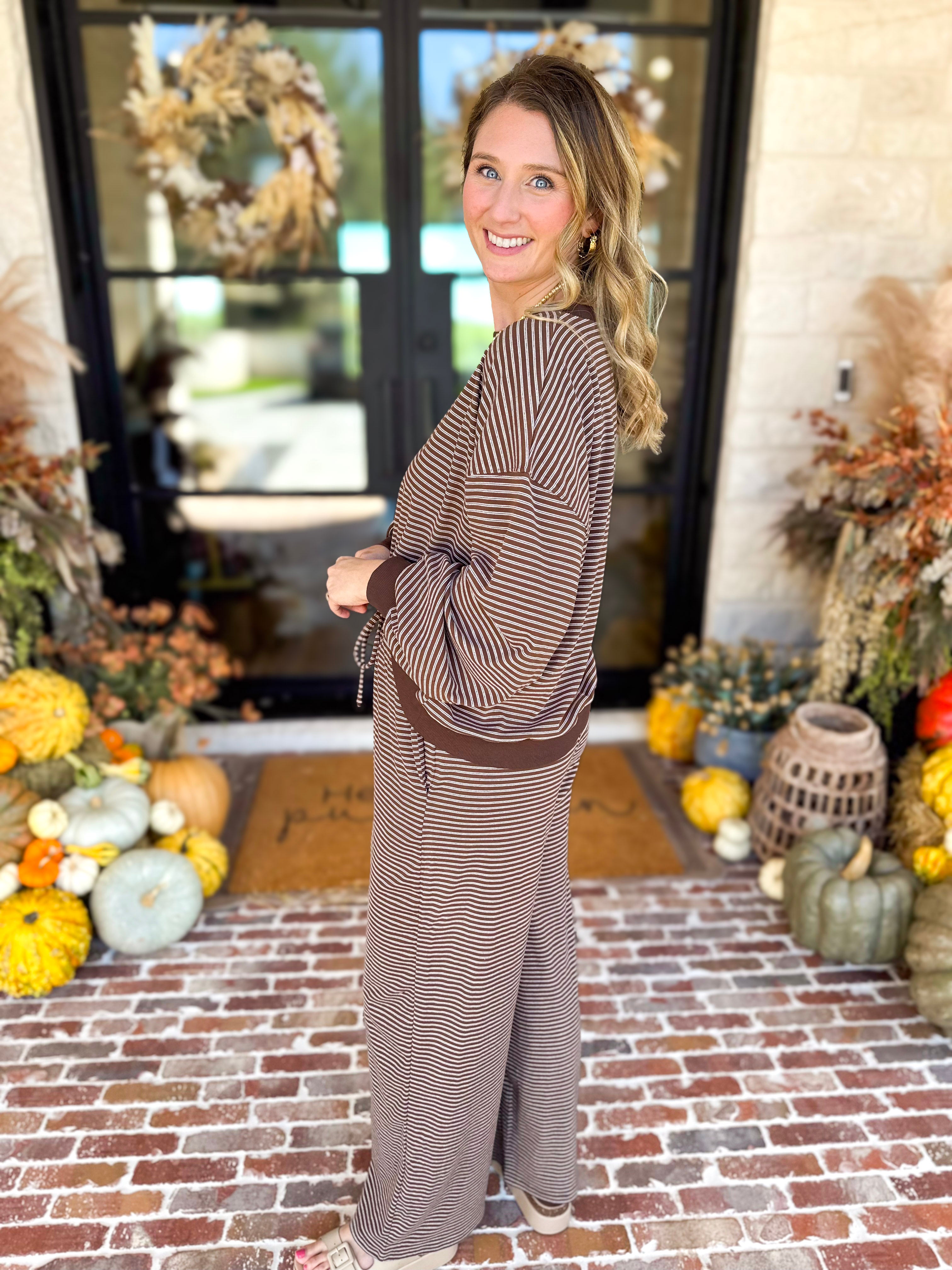 Cozy Time Lounge Set - Chocolate Cream-300 Athleisure/Lounge-POLOGRAM-July & June Women's Fashion Boutique Located in San Antonio, Texas