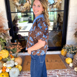 Timeless Blooms Blouse-200 Fashion Blouses-ENTRO-July & June Women's Fashion Boutique Located in San Antonio, Texas