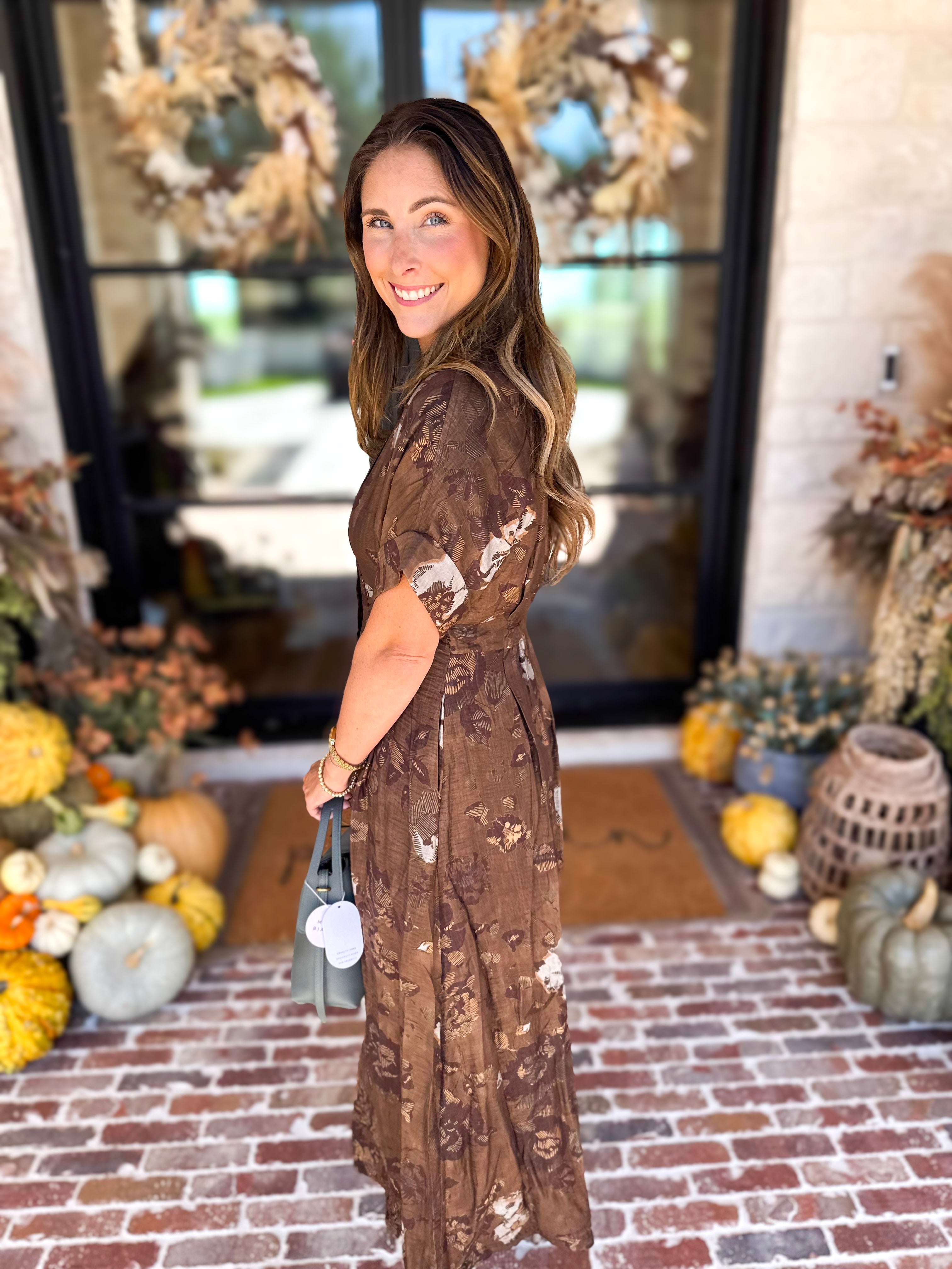 THML - Evermore Floral Midi Dress-500 Midi-THML-July & June Women's Fashion Boutique Located in San Antonio, Texas