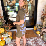 Bold Floral Knit Mini Dress-510 Mini-ENTRO-July & June Women's Fashion Boutique Located in San Antonio, Texas