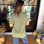 PINK FRIDAY DOORBUSTERS - Ribbed Top - Olive - ONLINE - FINAL SALE-PINK FRIDAY DOORBUSTERS-ENTRO-July & June Women's Fashion Boutique Located in San Antonio, Texas