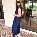 Denim Parachute Jumpsuit-500 Midi-RAE MODE-July & June Women's Fashion Boutique Located in San Antonio, Texas