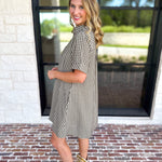Fall Transition Mini Dress - Olive-510 Mini-ENTRO-July & June Women's Fashion Boutique Located in San Antonio, Texas