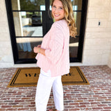The Bailee Sweater Top - Pink-230 Sweaters/Cardis-RAE MODE-July & June Women's Fashion Boutique Located in San Antonio, Texas