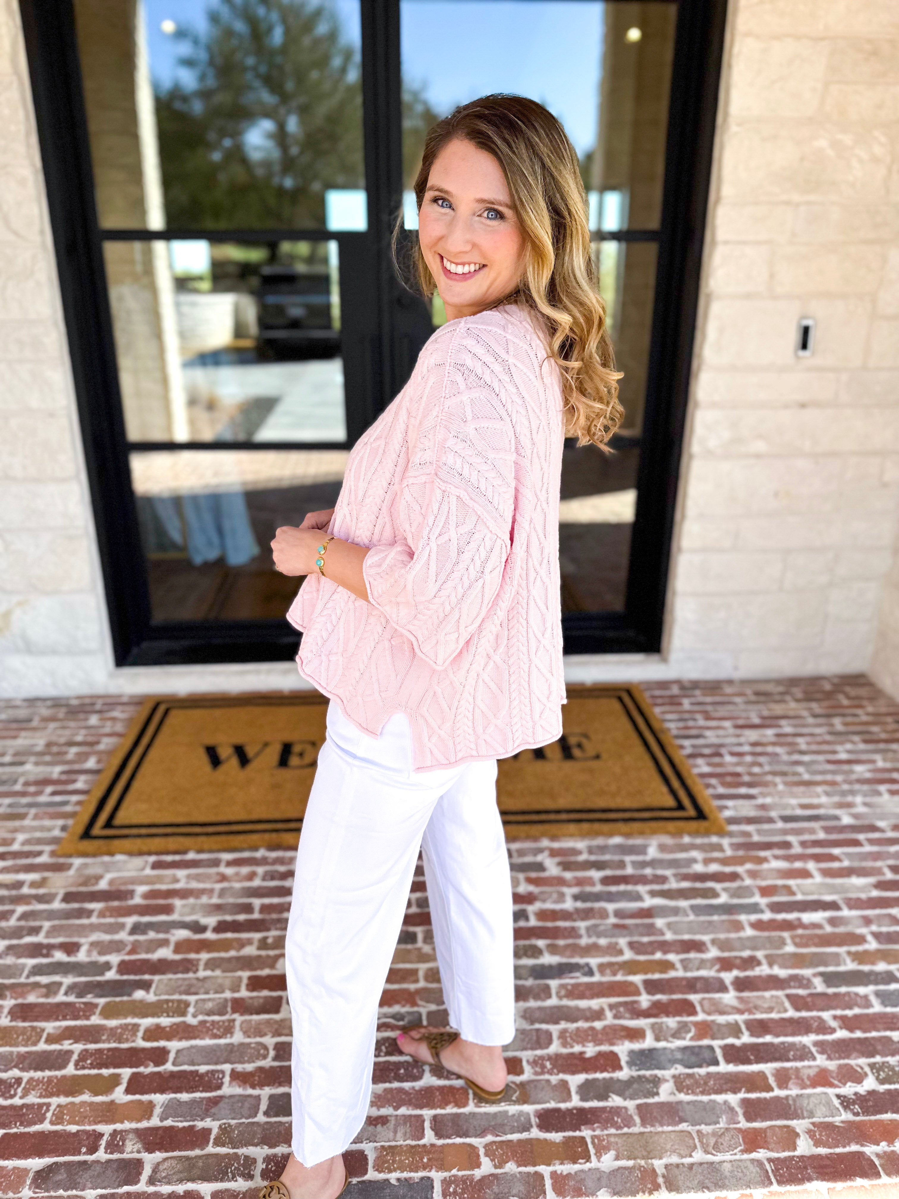 The Bailee Sweater Top - Pink-230 Sweaters/Cardis-RAE MODE-July & June Women's Fashion Boutique Located in San Antonio, Texas